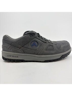 Airwalk Mongo Mens Size 9EE Charcoal Gray Suede Composite Toe Safety Work Shoes